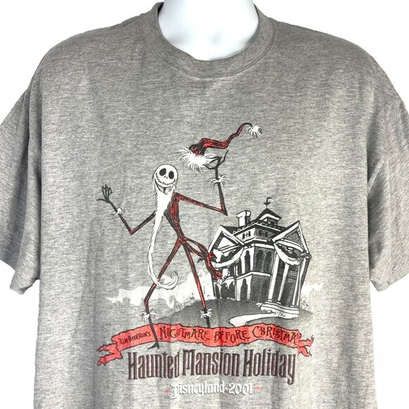 Disneyland Nightmare Before Christmas Haunted Mansion Holiday Vtg T-Shirt sz XL